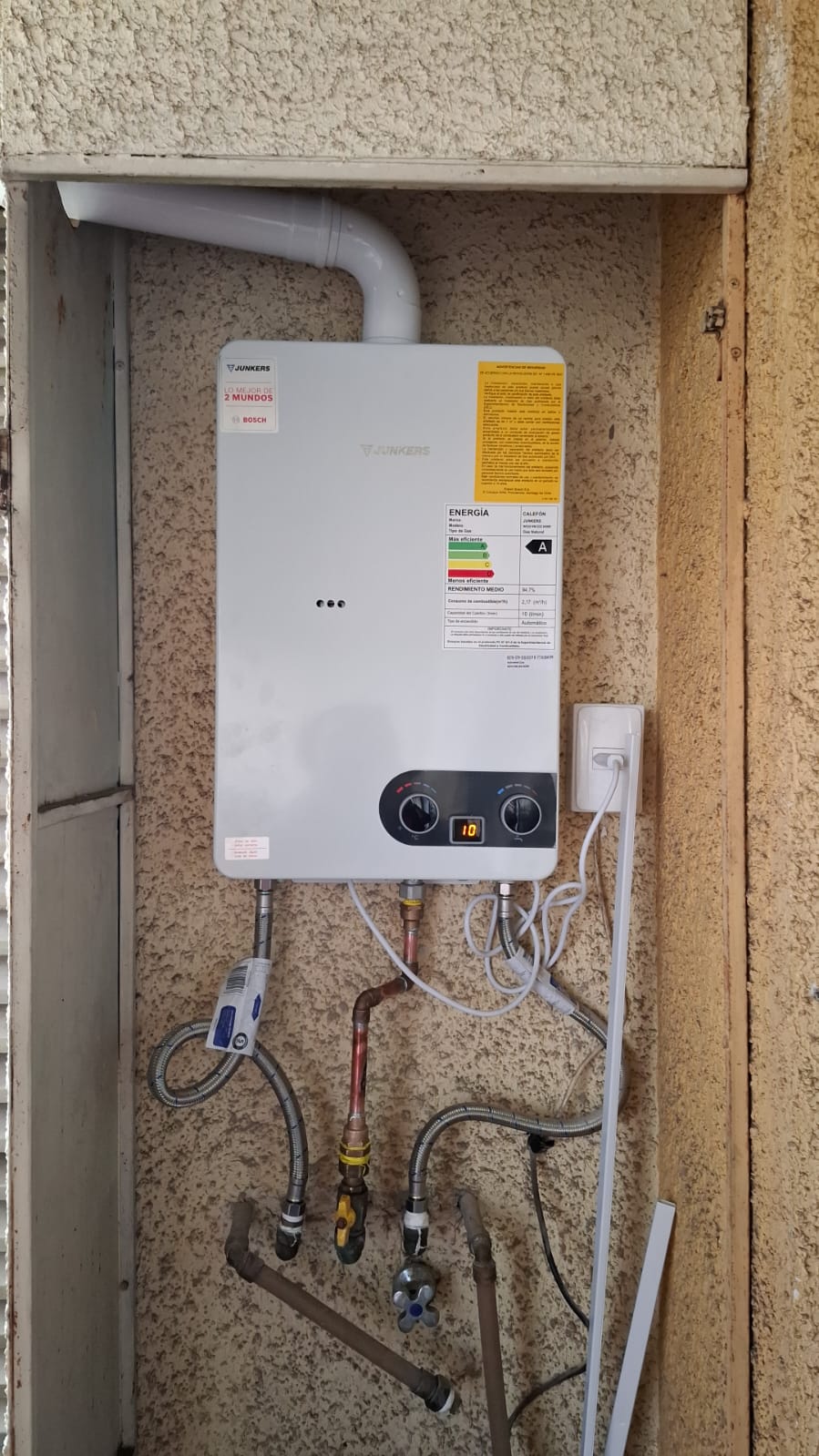 Instalación de calefont a gas