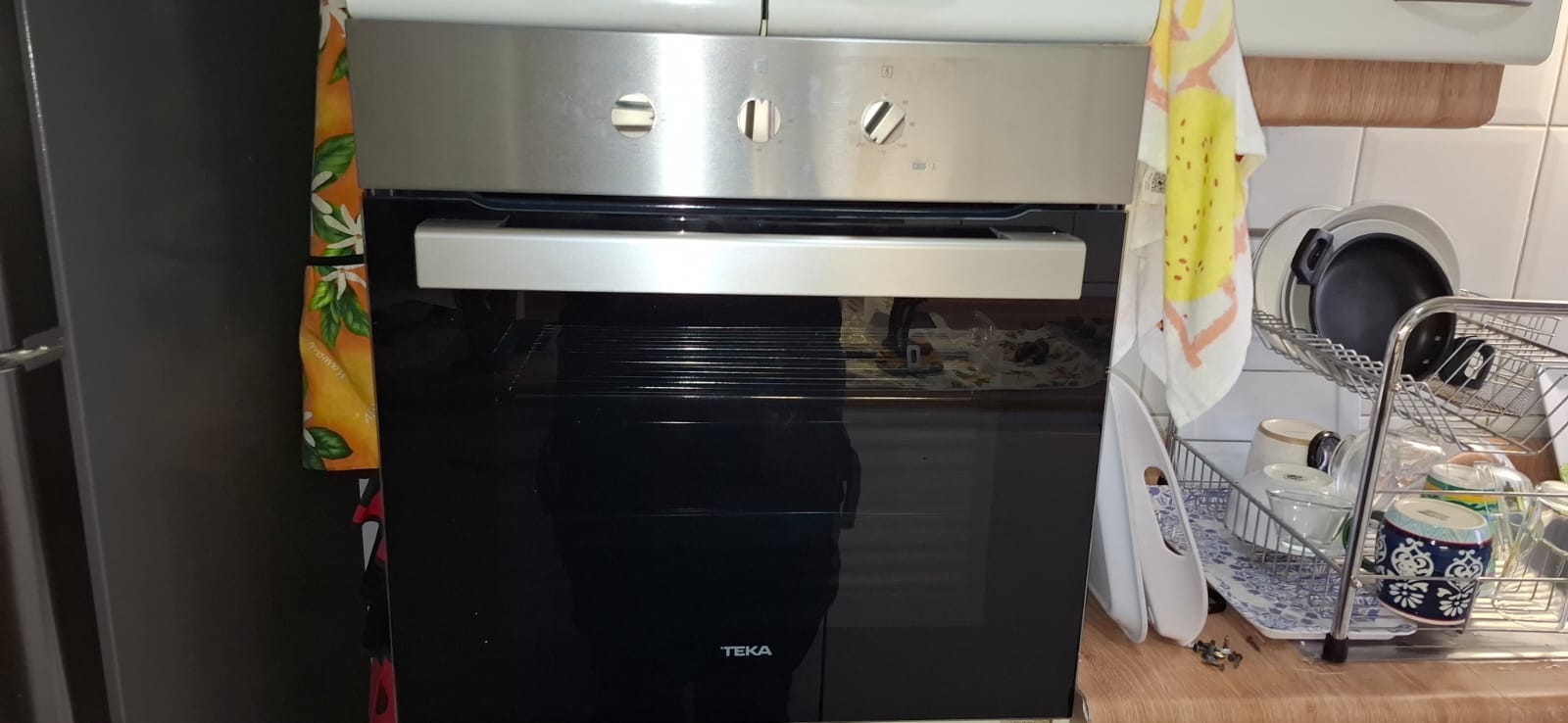 Instalación de horno empotrado